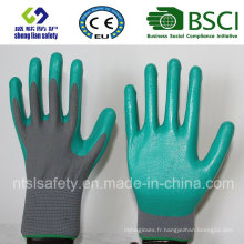 Coque en polyester avec des gants de travail en nitrile (SL-N103 ()